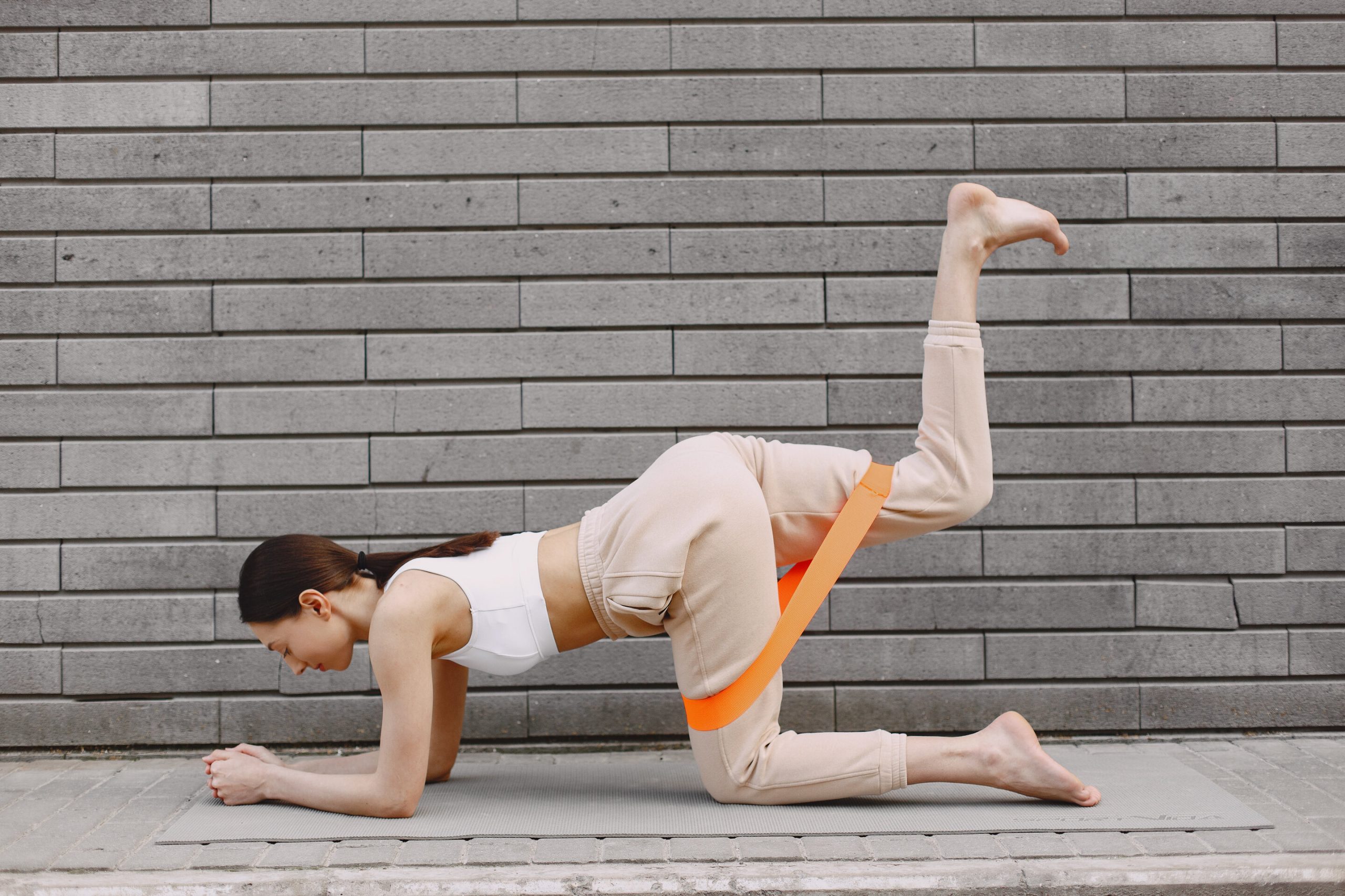 yoga weerstand band been zwaartekracht